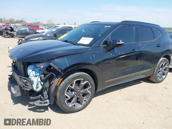 2022 Chevrolet Blazer RS with VIN 3GNKBERS2NS185275, listed as a IAAI auction lot 41687369 with 43,695 mi miles. Bid and sale history available at carsss.com. Image 18.