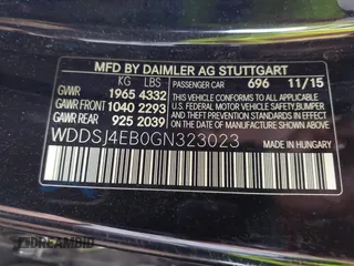 2016 Mercedes-Benz CLA with VIN WDDSJ4EB0GN323023, listed as a IAAI auction lot 41804035 with 76,970 mi miles. Bid and sale history available at carsss.com. Image 9.