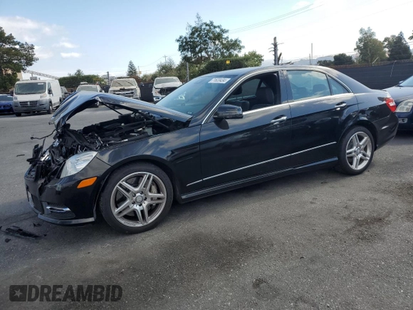 2013 Mercedes-Benz E 550 Sport with VIN WDDHF9BBXDA676854, listed as a Copart auction lot 71620434 with 155,557 mi miles and Salvage title. Bid and sale history available at DreamBid. Image 1.