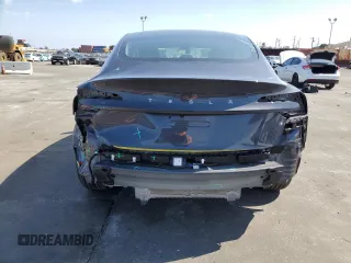 2025 Tesla Model 3 Long Range with VIN 5YJ3E1EA6SF908074, listed as a Copart auction lot 54786175 with 3,998 mi miles and Salvage title. Bid and sale history available at DreamBid. Image 6.