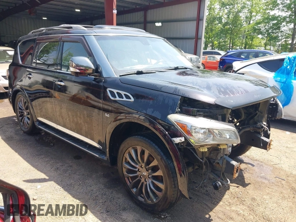 2015 Infiniti QX80 with VIN JN8AZ2NE5F9082021, listed as a IAAI auction lot 42257172 with 205,114 mi miles and . Bid and sale history available at DreamBid. Image 1.