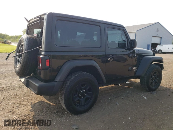 2018 Jeep Wrangler Sport with VIN 1C4GJXAN5JW180105, listed as a Copart auction lot 59057745 with 57,310 mi miles and Salvage title. Bid and sale history available at DreamBid. Image 3.