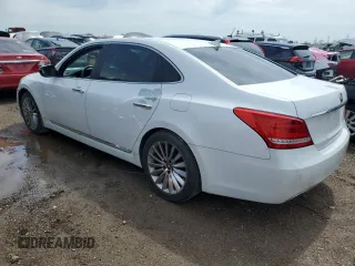 2014 Hyundai Equus Signature with VIN KMHGH4JH2EU074924, listed as a Copart auction lot 53826505 with 186,697 mi miles and Clean Title. Bid and sale history available at DreamBid. Image 2.