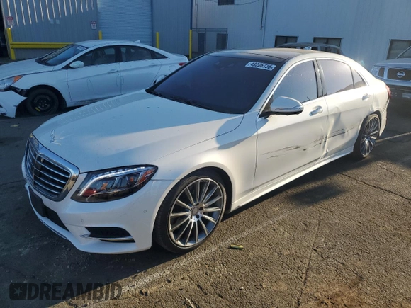 2016 Mercedes-Benz S 550 with VIN WDDUG8CBXGA212892, listed as a Copart auction lot 43206735 with 75,907 mi miles and Salvage Title. Bid and sale history available at carsss.com. Image 1.