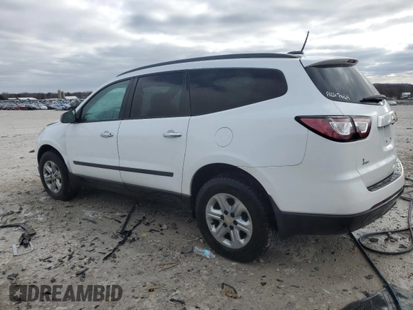 2016 Chevrolet Traverse LS z VIN 1GNKRFED0GJ203317, wystawiony jako Copart lot #52224485 z przebiegiem 144 729 mil mil oraz Czysty tytuł • Clean title. Historia ofert i sprzedaży dostępna na DreamBid. Obrazek 2.