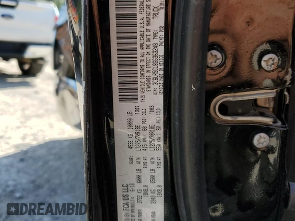 2016 Ram 2500 Tradesman with VIN 3C6UR5CL8GG363248, listed as a Copart auction lot 51968075 with Not provided miles and Clean title. Bid and sale history available at DreamBid. Image 12.