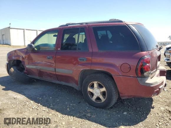2004 Chevrolet TrailBlazer LS with VIN 1GNDT13S342444373, listed as a Copart auction lot 55796795 with 209,120 mi miles and Salvage Title. Bid and sale history available at DreamBid. Image 2.