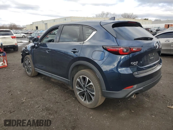 2022 Mazda CX-5 2.5 S Premium Package with VIN JM3KFBDM8N1523940, listed as a Copart auction lot 49619375 with 47,625 mi miles and Salvage Title. Bid and sale history available at carsss.com. Image 2.