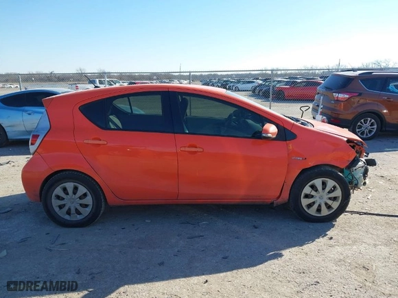 2012 Toyota Prius c One with VIN JTDKDTB36C1021505, listed as a IAAI auction lot 41365968 with 197,796 mi miles. Bid and sale history available at carsss.com. Image 13.