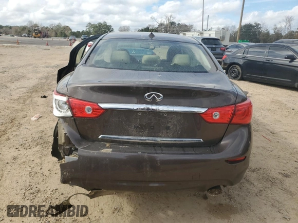 2017 Infiniti Q50 Signature Edition with VIN JN1EV7AP0HM739324, listed as a Copart auction lot 43063345 with 124,406 mi miles and Salvage Title. Bid and sale history available at DreamBid. Image 6.