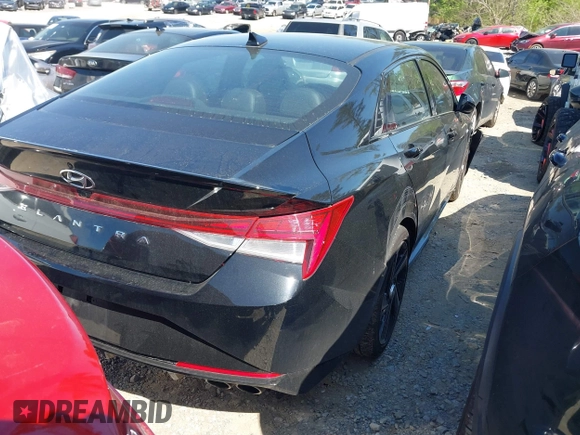 2023 Hyundai Elantra N Line z VIN KMHLR4AF9PU517535, wystawiony jako IAAI lot #41983629 z przebiegiem 20 988 mil mil oraz . Historia ofert i sprzedaży dostępna na DreamBid. Obrazek 4.