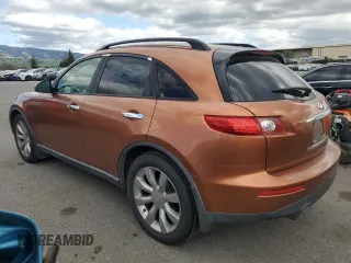 2003 Infiniti FX Options z VIN JNRAS08W73X204829, wystawiony jako Copart lot #47685215 z przebiegiem 209 166 mil mil oraz Tytuł czysty. Historia ofert i sprzedaży dostępna na DreamBid. Obrazek 2.