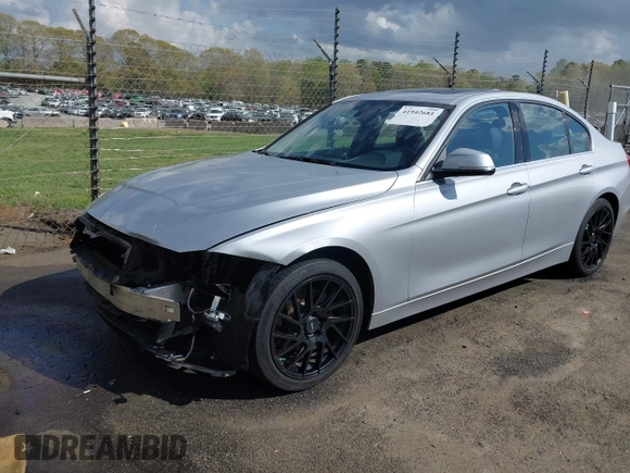 2015 BMW 3 Series 328i with VIN WBA3A5G54FNS83410, listed as a IAAI auction lot 41942681 with 115,340 mi miles. Bid and sale history available at carsss.com. Image 18.