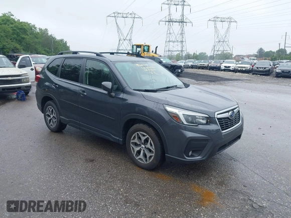 2021 Subaru Forester Premium with VIN JF2SKAFC7MH512678, listed as a IAAI auction lot 42375806 with 33,072 mi miles and . Bid and sale history available at DreamBid. Image 1.