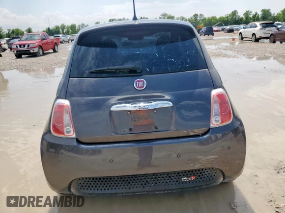 2017 FIAT 500e with VIN 3C3CFFGE2HT575834, listed as a Copart auction lot 59635625 with 41,405 mi miles and Clean title. Bid and sale history available at DreamBid. Image 6.