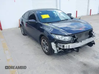 2018 Honda Civic Sedan LX with VIN 19XFC2F59JE010177, listed as a IAAI auction lot 42009728 with 91,404 mi miles. Bid and sale history available at carsss.com. Image 1.