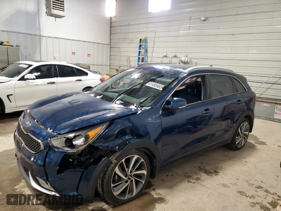 2018 Kia Niro Touring with VIN KNDCE3LC9J5148366, listed as a Copart auction lot 41485985 with 0 mi miles and Salvage Title. Bid and sale history available at carsss.com. Image 1.