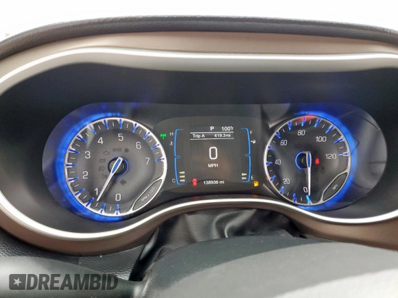 2017 Chrysler Pacifica Touring with VIN 2C4RC1DGXHR577647, listed as a Copart auction lot 57860695 with 138,936 mi miles and Clean title. Bid and sale history available at DreamBid. Image 9.