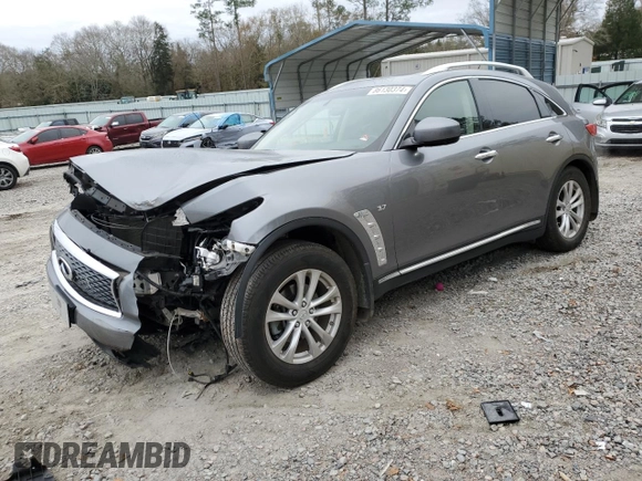 2017 Infiniti QX70 z VIN JN8CS1MW6HM415974, wystawiony jako Copart lot #86130374 z przebiegiem 77 638 mil mil oraz Szkoda całkowita • Salvage title. Historia ofert i sprzedaży dostępna na DreamBid. Obrazek 1.