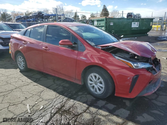 2022 Toyota Prius L Eco with VIN JTDKAMFUXN3160514, listed as a Copart auction lot 42421335 with 53,619 mi miles and Salvage Title. Bid and sale history available at carsss.com. Image 4.
