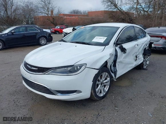 2015 Chrysler 200 Limited with VIN 1C3CCCAB4FN584330, listed as a IAAI auction lot 41718574 with 1 mi miles. Bid and sale history available at carsss.com. Image 2.
