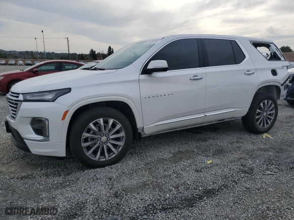 2023 Chevrolet Traverse Premier with VIN 1GNERKKW7PJ244684, listed as a Copart auction lot 45549415 with 23,633 mi miles and Salvage Title. Bid and sale history available at carsss.com. Image 1.
