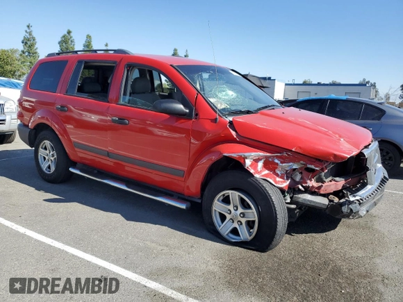 2006 Dodge Durango SXT with VIN 1D4HD38K86F174504, listed as a Copart auction lot 80253834 with 185,386 mi miles and Salvage title. Bid and sale history available at DreamBid. Image 4.
