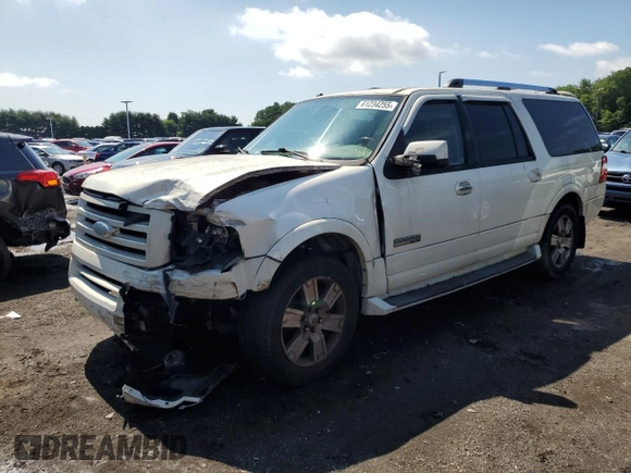 2007 Ford Expedition Max Limited with VIN 1FMFK205X7LA15069, listed as a Copart auction lot 61234255 with 184,803 mi miles and Salvage title. Bid and sale history available at DreamBid. Image 1.