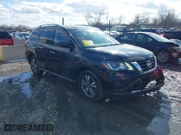 2018 Nissan Pathfinder SL with VIN 5N1DR2MN4JC635002, listed as a IAAI auction lot 41883880 with 97,723 mi miles. Bid and sale history available at carsss.com. Image 1.