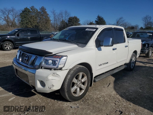 2008 Nissan Titan SE with VIN 1N6BA07D38N323890, listed as a Copart auction lot 43564945 with 191,321 mi miles and Salvage Title. Bid and sale history available at carsss.com. Image 1.