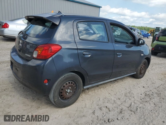 2015 Mitsubishi Mirage DE with VIN ML32A3HJ7FH002331, listed as a Copart auction lot 57827745 with 106,991 mi miles and Clean title. Bid and sale history available at DreamBid. Image 3.