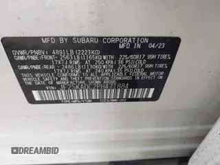 2023 Subaru Forester Premium z VIN JF2SKADC2PH471884, wystawiony jako IAAI lot #42073492 z przebiegiem Nie podano mil oraz . Historia ofert i sprzedaży dostępna na DreamBid. Obrazek 9.