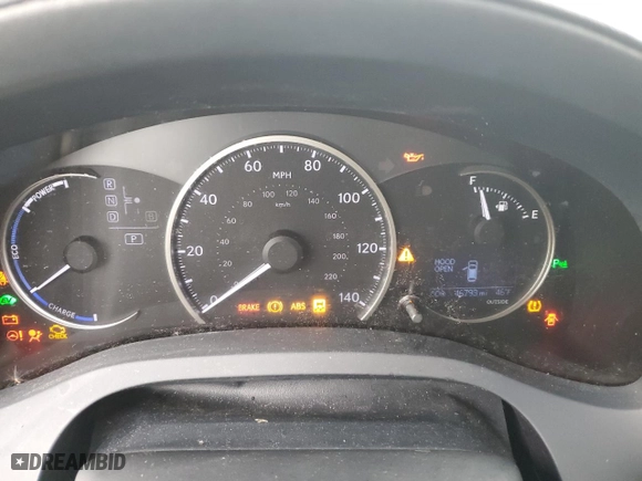 2016 Lexus CT 200h Hybrid with VIN JTHKD5BH2G2260989, listed as a Copart auction lot 48080135 with 46,793 mi miles and Salvage Title. Bid and sale history available at carsss.com. Image 9.