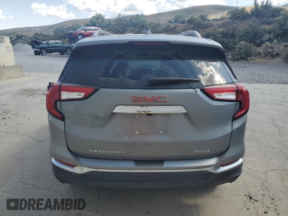 2023 GMC Terrain SLT with VIN 3GKALVEG9PL104826, listed as a Copart auction lot 61228295 with 26,444 mi miles and Clean title. Bid and sale history available at DreamBid. Image 6.
