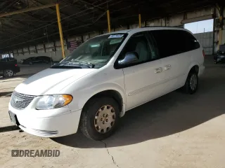2002 Chrysler Town & Country LX with VIN 2C4GP44372R655982, listed as a Copart auction lot 46174435 with 121,643 mi miles and Clean Title. Bid and sale history available at carsss.com. Image 1.