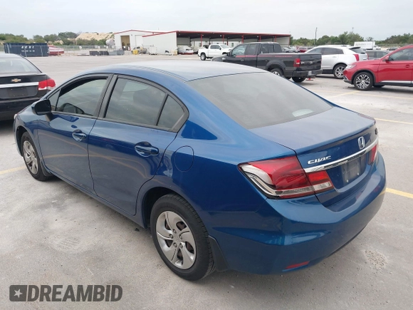 2015 Honda Civic LX with VIN 19XFB2F55FE038021, listed as a IAAI auction lot 42046984 with 109,155 mi miles. Bid and sale history available at carsss.com. Image 3.