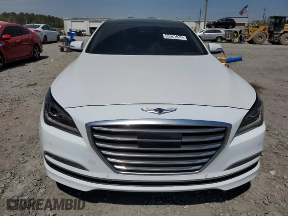2017 Genesis G80 3.8L z VIN KMHGN4JE6HU174446, wystawiony jako Copart lot #50921035 z przebiegiem 76 051 mil mil oraz Szkody całkowita. Historia ofert i sprzedaży dostępna na DreamBid. Obrazek 5.