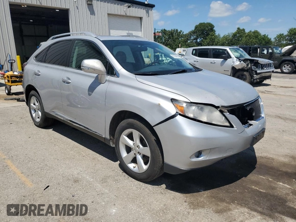 2010 Lexus RX 350 with VIN 2T2BK1BA7AC059483, listed as a Copart auction lot 61349955 with 279,992 mi miles and Salvage title. Bid and sale history available at DreamBid. Image 4.