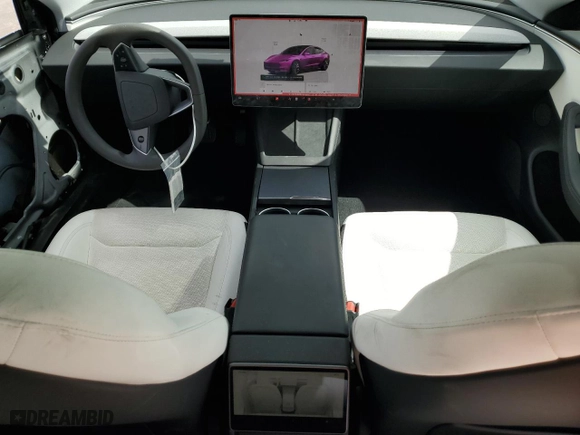 2024 Tesla Model 3 Long Range with VIN 5YJ3E1EB8RF868583, listed as a Copart auction lot 44813275 with 6,805 mi miles and Salvage Title. Bid and sale history available at carsss.com. Image 8.