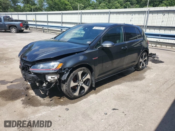 2015 Volkswagen Golf GTI Autobahn with VIN 3VW4T7AU4FM087553, listed as a Copart auction lot 58760824 with 84,837 mi miles and Salvage Title. Bid and sale history available at carsss.com. Image 1.