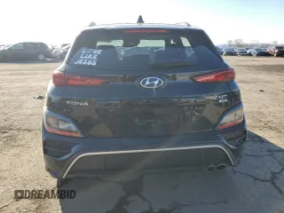 2023 Hyundai Kona N Line with VIN KM8K3CA30PU012643, listed as a Copart auction lot 44437365 with 39,334 mi miles and Salvage Title. Bid and sale history available at carsss.com. Image 6.