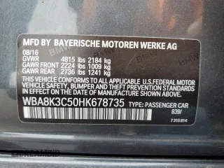2017 BMW 3 Series 330i xDrive with VIN WBA8K3C50HK678735, listed as a Copart auction lot 59427303 with 98,536 mi miles and . Bid and sale history available at carsss.com. Image 15.