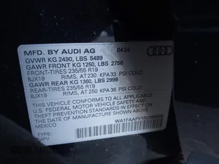 2024 Audi Q5 S line Prestige with VIN WA1FAAFY1R2090698, listed as a IAAI auction lot 41273717 with 8,684 mi miles and . Bid and sale history available at DreamBid. Image 9.