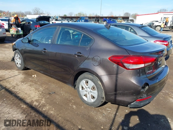 2017 Kia Forte LX with VIN 3KPFK4A7XHE156816, listed as a IAAI auction lot 41974501 with 153,606 mi miles. Bid and sale history available at carsss.com. Image 3.