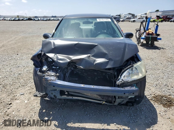 2004 Honda Civic LX with VIN 2HGES165X4H511954, listed as a Copart auction lot 56161185 with 184,496 mi miles and Salvage Title. Bid and sale history available at DreamBid. Image 5.
