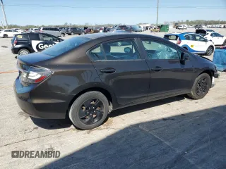 2013 Honda Civic LX with VIN 19XFB2F57DE069803, listed as a Copart auction lot 52199115 with 109,448 mi miles and Salvage Title. Bid and sale history available at DreamBid. Image 3.