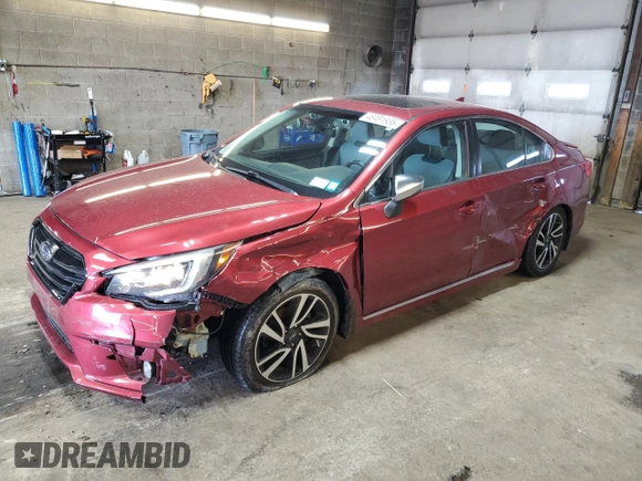 2019 Subaru Legacy Sport with VIN 4S3BNAS67K3008146, listed as a Copart auction lot 48481935 with 44,237 mi miles and Salvage Title. Bid and sale history available at carsss.com. Image 1.