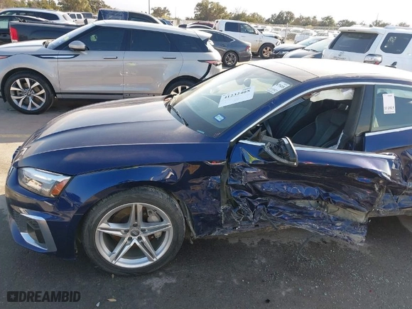 2021 Audi A5 Sportback S line Premium with VIN WAUDACF55MA012757, listed as a IAAI auction lot 41232405 with 1 mi miles. Bid and sale history available at carsss.com. Image 16.