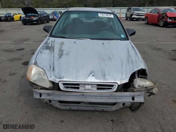 1998 Honda Civic LX with VIN 2HGEJ6673WH553872, listed as a Copart auction lot 73574674 with 180,070 mi miles and Salvage Title. Bid and sale history available at carsss.com. Image 5.