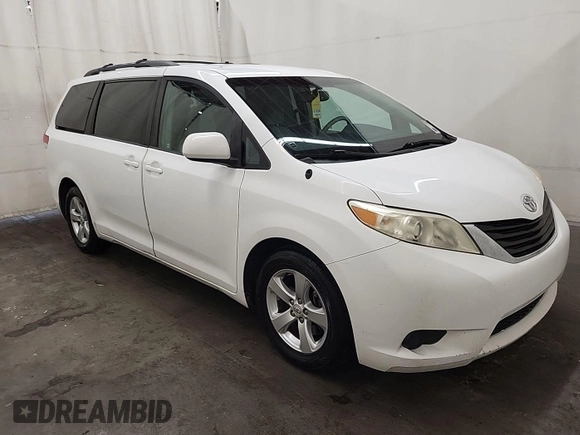 2011 Toyota Sienna LE AAS with VIN 5TDKK3DC0BS169878, listed as a IAAI auction lot 42240821 with 380,632 mi miles and . Bid and sale history available at DreamBid. Image 1.